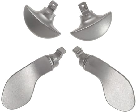 Dailygoody - Terug Paddles - Vervangbare Controller Knoppen - Metallic Zilver - PS5 Edge Controller - Gaming Accessoires - Perfecte Pasvorm