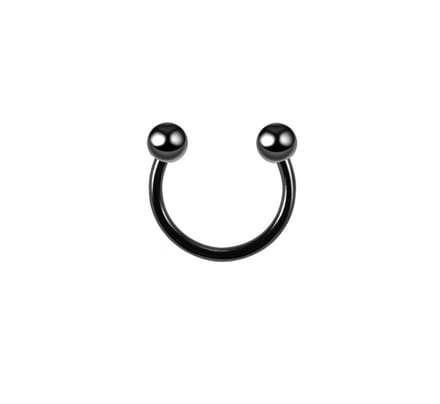 Cabantis Piercing met balletjes - Piercing - Neusring - Lipring - Sieraden - Zwart