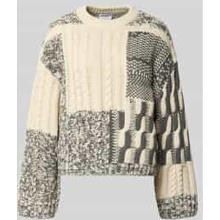 Relaxed fit gebreide pullover met wol