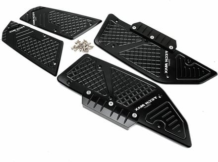 Motorfiets Voetsteunen - Treeplank Platen - Verbeterde Rijervaring - Antislip Ontwerp - One Size - Zwart