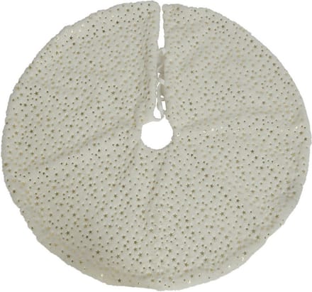 Bellatio decorations Kerstboomrok - wit - 90 cm - Kerstboom rok/rokken