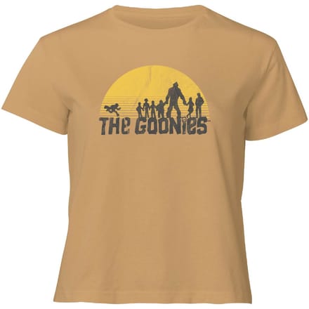The Goonies Retro Logo Women's Cropped T-Shirt - Tan - XL