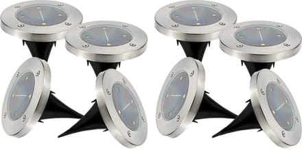 Set van 8 ronde zonnebakens D12CM DECKY