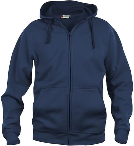 Basic hoody full zip dark navy s