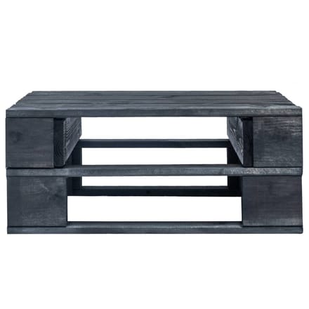 vidaXL - Tuinhocker - pallet - hout - zwart