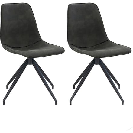 House Collection Eetkamerstoel Draaibaar Ruben Grijs - 2 Stuks