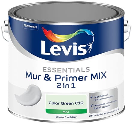 Levis - Essentials Mur & Primer Mix - Clear Green C10 - Mengverf - 2,5 L