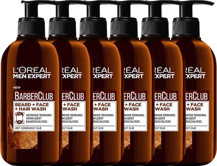 L’Oréal Paris Men Expert BarberClub beard 6 x 200 ml - Voordeelverpakking