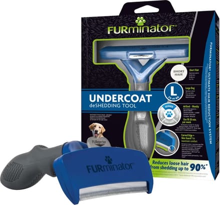 FURminator Serie - Onderharing Verwijderhulpmiddel - Grootharig - Zwart - Blauw