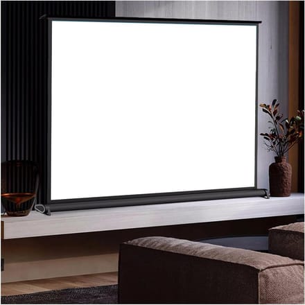 Projectiescherm - Scherm voor Projector - Presentaties Geven - Zwart Randontwerp - 20-50 inch - Wit