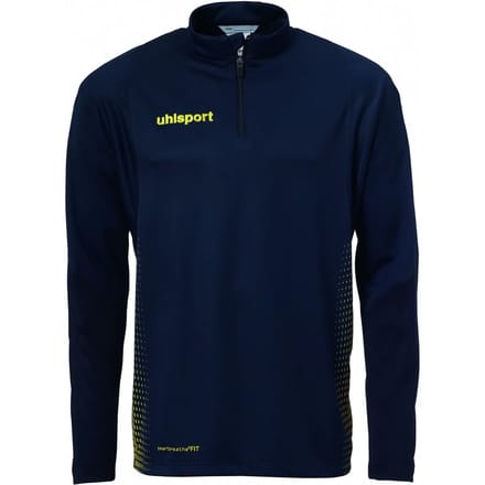 Uhlsport Score 1/4 Zip Top Kind Marine-Fluo Geel Maat 152