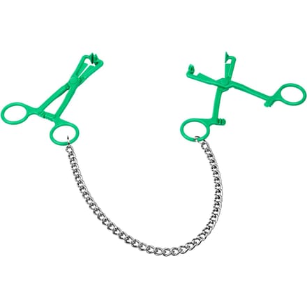 Rimba - Schaar Tepelklemmen Met Ketting - Groen