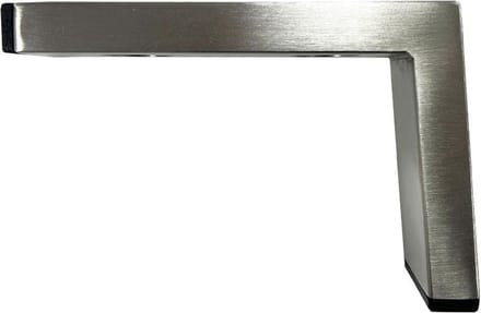 FLE - Stalen meubelpoot rvs look design 19 bij 6 cm en hoogte 12 cm