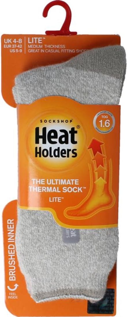 Heat Holders Lite Socks 37-42 Light Grey (1 paar)