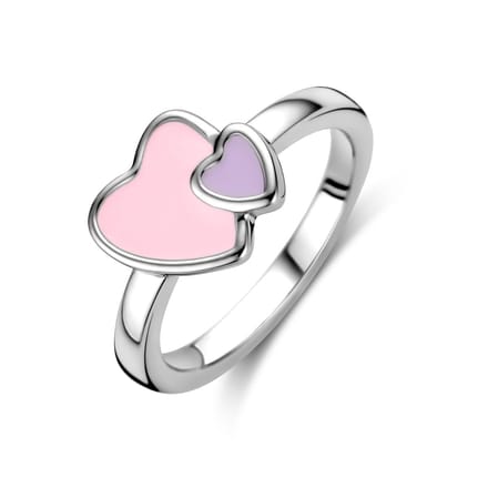 Gerhodineerd Zilver Ring Hartjes 1338468
