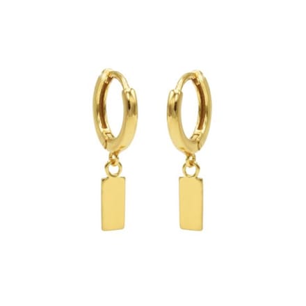 Karma hinged hoops symbool mini rectangle gold M2550HIN