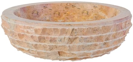 Marmeren Alur Waskom – Gepolijste Binnenzijde – 35x15 cm – Sunset Onyx