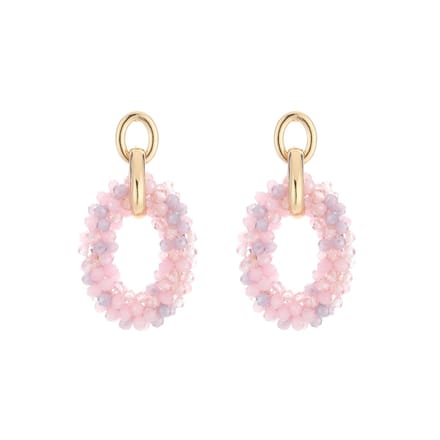 Bijoutheek Oorknoppen kralen hoop Roze