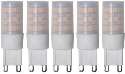 5-Pack | 3 standen - Capsule steeklampje - G9 - 4W - Extra Warm Wit - 2700K