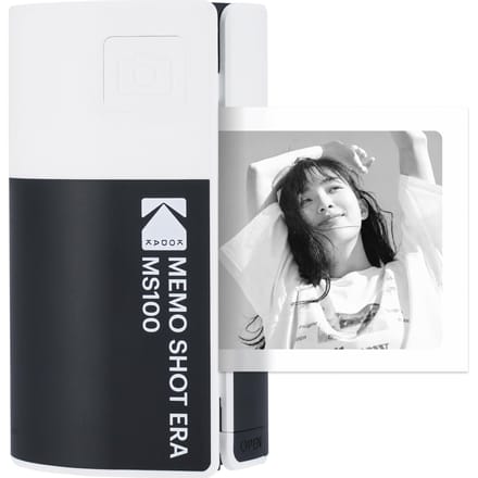 KODAK Memo Shot ERA Speelgoedcamera & Fotolabelprinter met 1 Rol Wit (Camera + 1 Rol)
