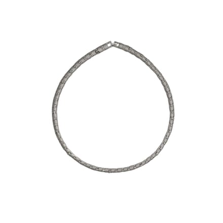 Behave - Korte choker ketting zilverkleur, glanzend en mat - 40 cm