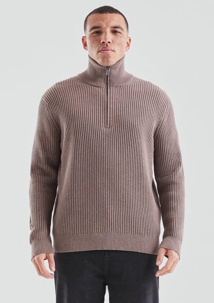 Q/S designed by - Heren pull - Maat L - Mannen - Bruin - katoen