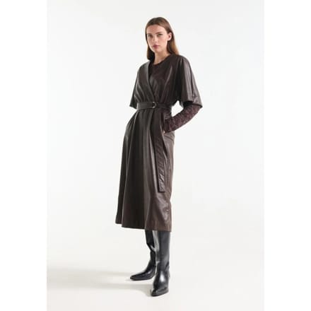 Jurk Jansen Amsterdam Linn LPU510 Jurk Dark Brown