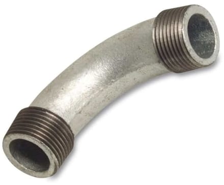 Draadfitting Gietijzer Bocht 45° 1/4" IG x 1/4" AG
