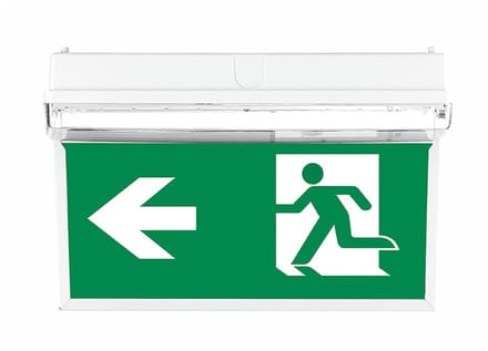 Onderhangend bord met pictogrammen Groen
