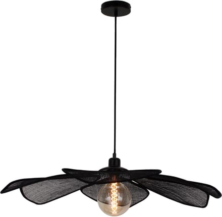 Chericoni Corvo Hanglamp - 1-lichts - Ø80 cm - Zwart - Sisal