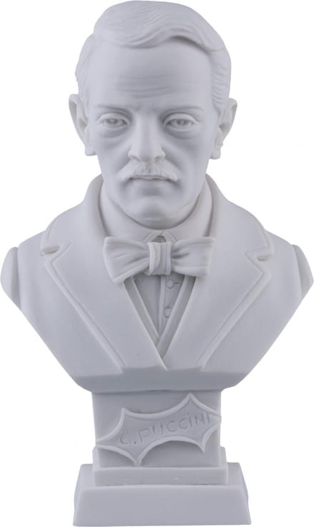 Music Gifts - Albast borstbeeld Puccini - 11 cm