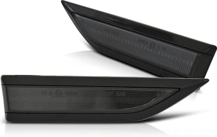 Zijkant knipperlichten - voor VW CADDY 15-20 - ZWART SMOKE - LED