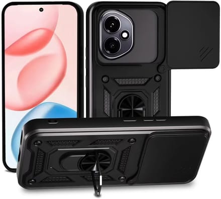 Hoesje geschikt voor HONOR 400 - Techsuit Camshield Back Cover - Zwart