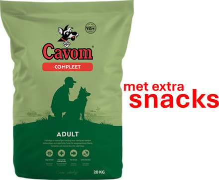 Cavom compleet Adult - geperste brokken - 20kg - met 500 gram extra