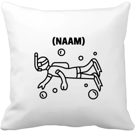 Akyol - duiken met eigen naam Kussen hoes - Zwemmen - duiker - sport - 40 bij 40 cm