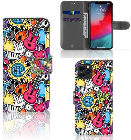 Apple iPhone 11 Pro Wallet Case met Pasjes Punk Rock