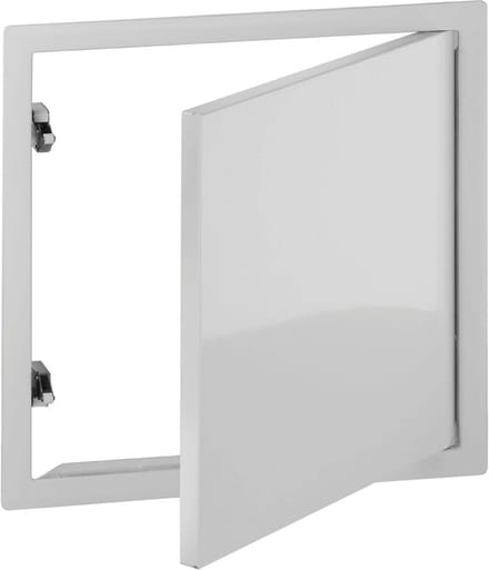 Inspectiedeur 40 x 40 cm - Wit, Plaatstaal met Veersluiting