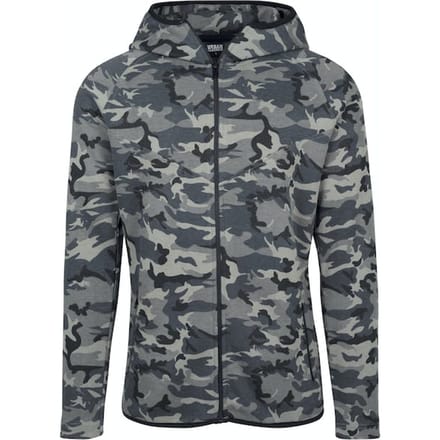 Urban Classics Interlock Camo Zip Jacket Dark Camo Maat: S | Legerjassen Outlet | Unisex | Bruin