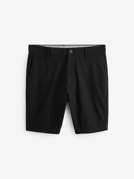 Next - Heren - Strakke Pasvorm - Chinoshort met stretch - Zwart