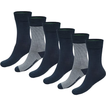 Bamboo Basics Navy Sokken Beau - 6-pack - Maat 35-40 - Bamboe Sokken - Normale Sokken