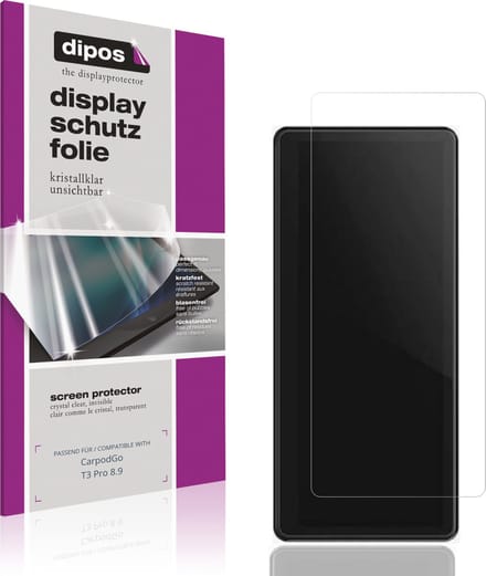 dipos – 2x Beschermfolie geschikt voor CarpodGo T3 Pro 8.9 | Krasbestendige & heldere Screenprotector Ultra-Thin