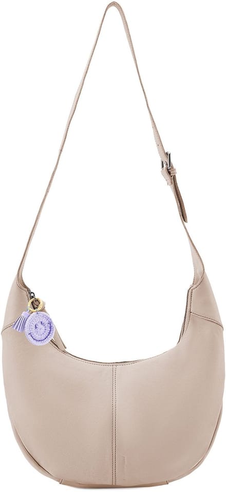 FREDsBRUDER Leren Schoudertas Take A Smile Big Hobo Bag Chai Latte Taupe