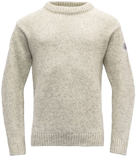 Devold Nansen Sweater Crew Neck - Trui - Heren Grey Melange S