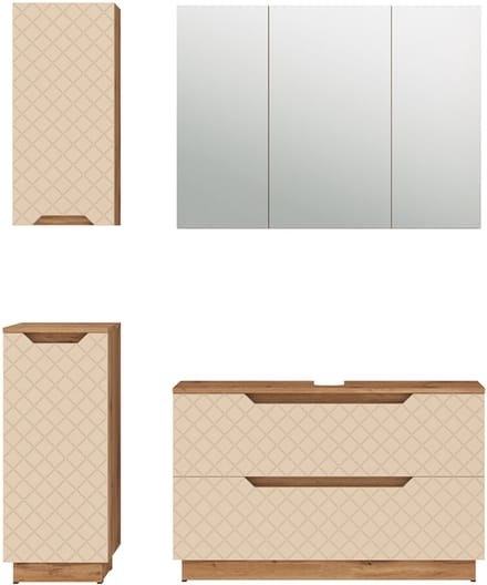 Vicco Badkamermeubelset Lotta, Kasjmier, 4-delig