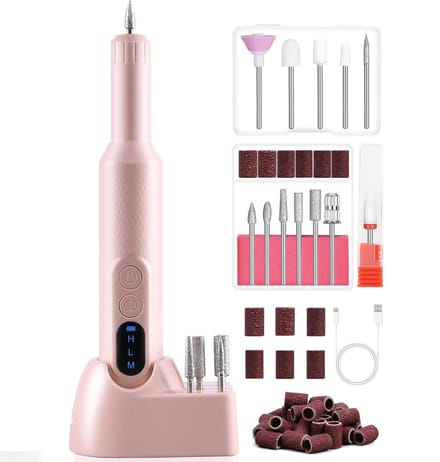 Nagelfrees Bitjes - Pedicureset Electrisch - Manicure Set - Roze