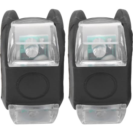 2 Pièces Lumière LED pour Vélo Avant Arrière Lampe d'Avertissement Cyclisme Étanche 3 Modes d'Éclairage Black gray
