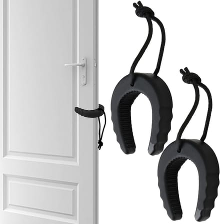 Deurstoppers Rubber - Deurwig Set - Knelpreventie Thuis - Veilige Kinderbeveiliging - 2 Stuks - Zwart