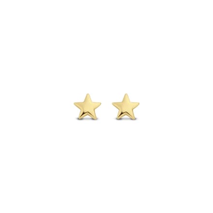 New Bling Goud 9NBG-0101 Oorknop Ster - Glad - 4mm - Goud