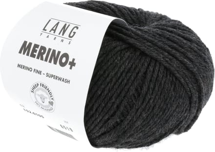 Lang Yarns Merino Plus - 105 antraciet mix - Merinowol Garen