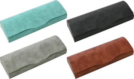 Benson Stijlvolle brillenkoker - suede afwerking - compacte maat - kleurenmix
